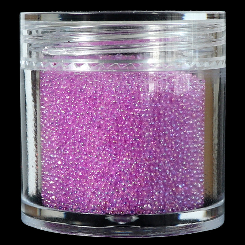 10ML Bottled Porous Bubble Glass Beads AB Fantasy Small Round Beads Nail Enhancement Crystal Sand Ornament Resin Filled 12 Colors